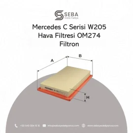 Mercedes C Serisi Hava Filtresi W205 OM274 Motor Filtron