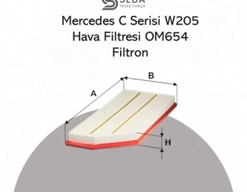 Mercedes C Serisi Hava Filtresi W205 OM654 Motor Filtron