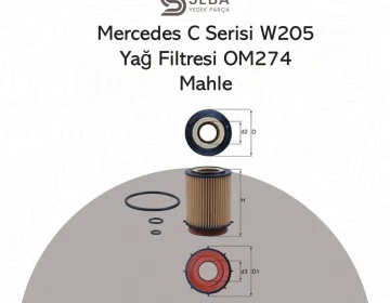 Mercedes C Serisi Yağ Filtresi OM274 Motor Mahle