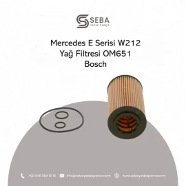 Mercedes E Serisi W212 Yağ Filtresi OM651 Dizel Motor Bosch