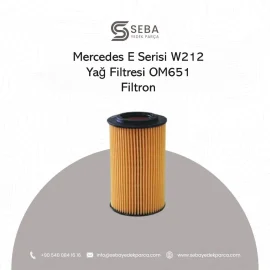Mercedes E Serisi W212 Yağ Filtresi OM651 Motor Filtron