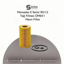 Mercedes E Serisi W212 Yağ Filtresi OM651 Dizel Motor Mann