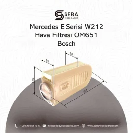 Mercedes E Serisi W212 Hava Filtresi OM651 Dizel Motor Bosch