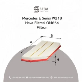 Mercedes E Serisi Hava Filtresi W213 OM654 Motor Filtron