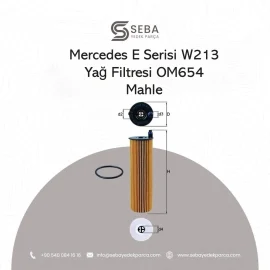 Mercedes E Serisi Yağ Filtresi W213 OM654 Motor Mahle