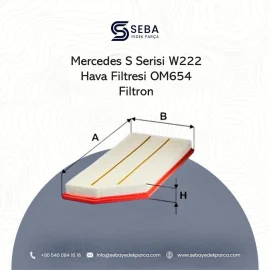 Mercedes S Serisi W222 Hava Filtresi OM654 Dizel Motor Filtron