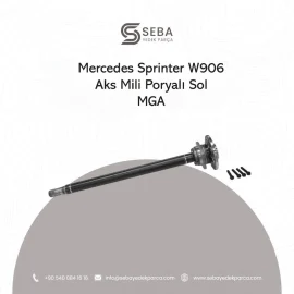 Mercedes Sprinter Aks Mili Poryalı Sol Kısa Kalın W906 Mga